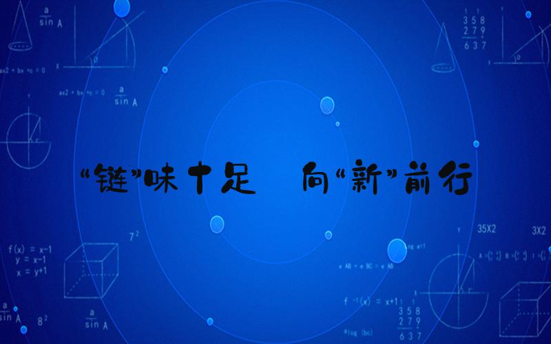 “链”味十足 向“新”前行